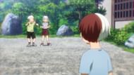 Natsuo and Fuyumi asking to play with Shoto and Toya in the anime movie (Image via BONES)